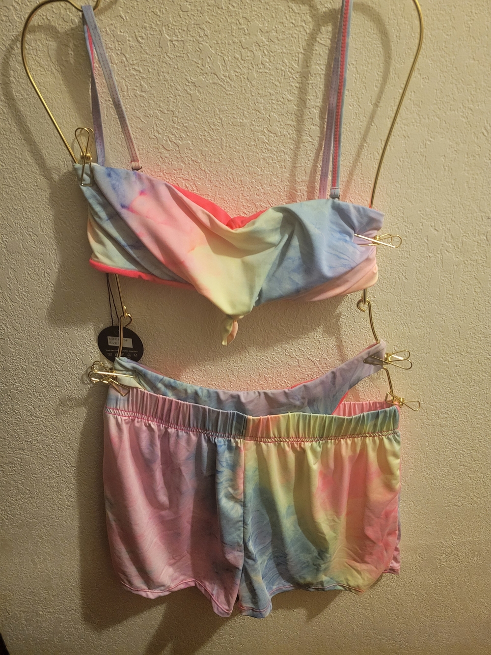 Tie-Dye Pastel Two-Piece With Shorts Swim Set